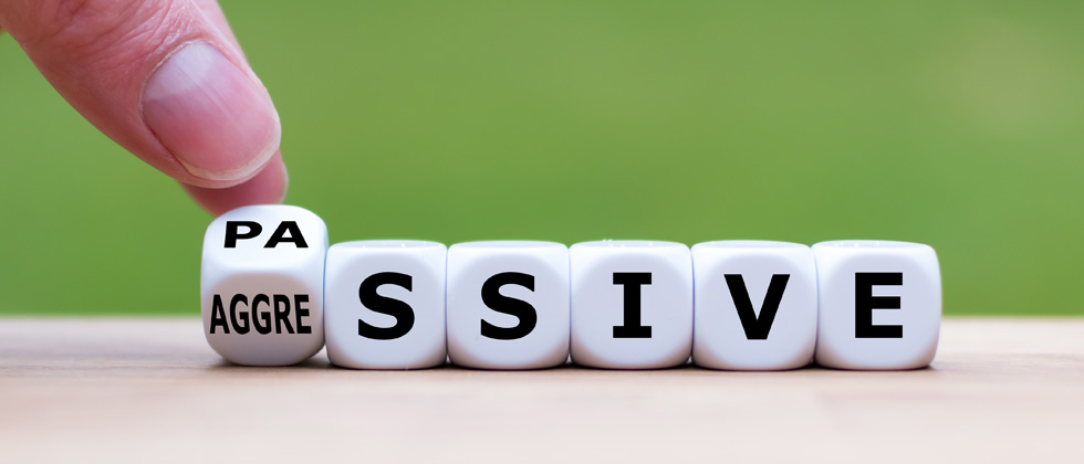Blocks spelling out passive aggressive