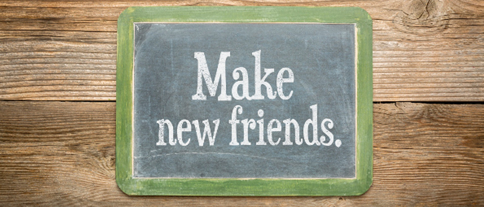 Sign that says Make new friends