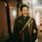 Professional dating symobolized by a couple laughing together