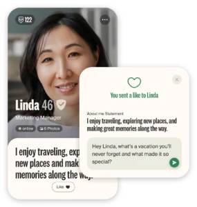 Example first message Korean dating on eharmony