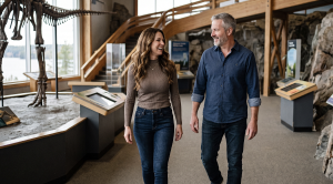 A couple exploring the science north museum in sudbury. (Generated with AI)