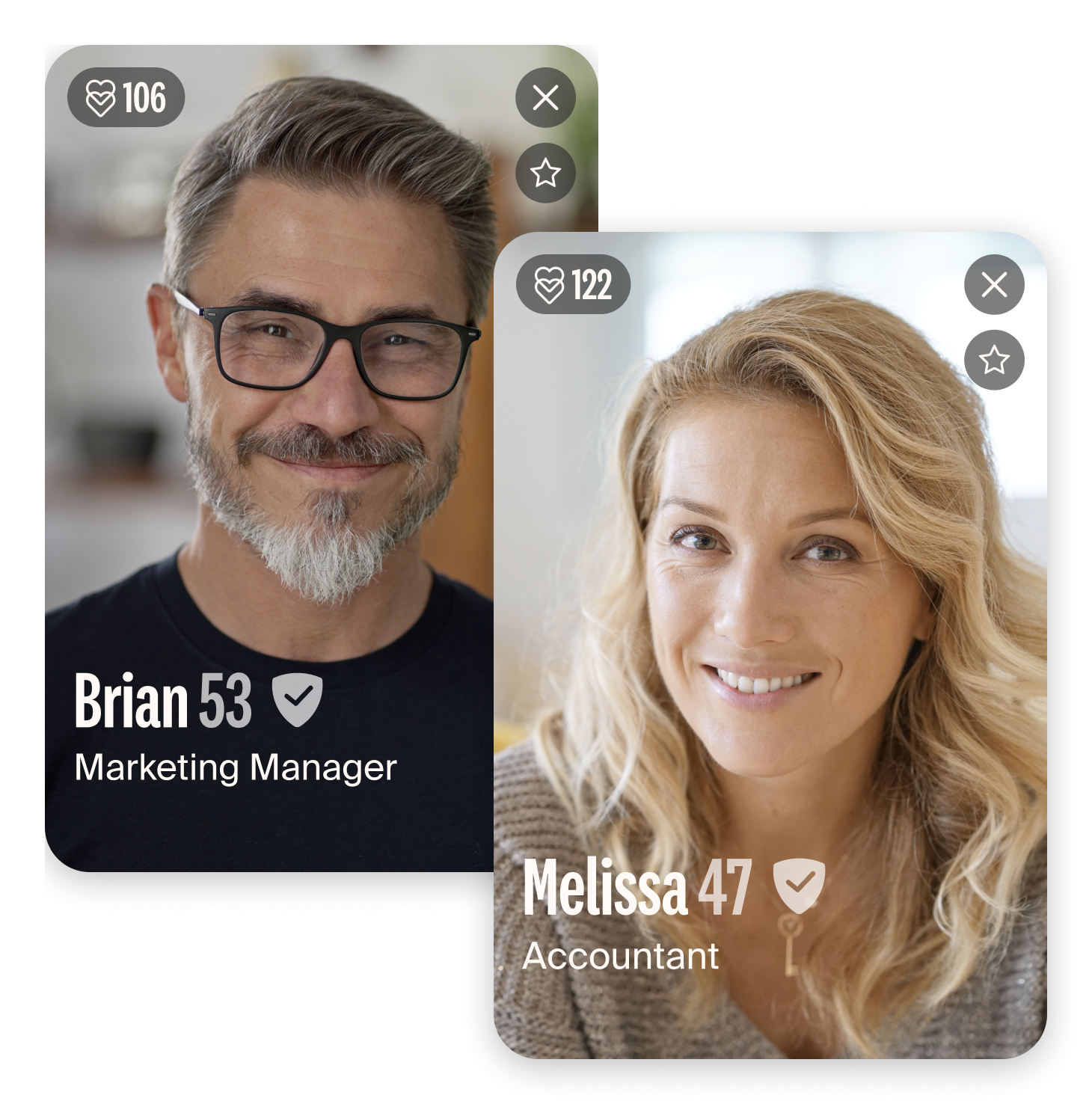 Two example profiles eharmony