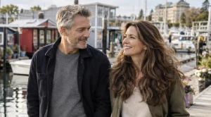 A couple walking around fishermans wharf in victoria, british columbia. (Generated with AI)